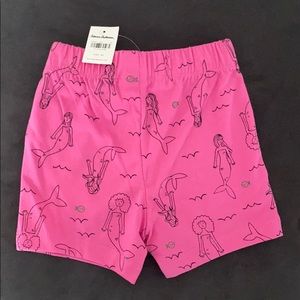 Pink mermaid cotton shorts